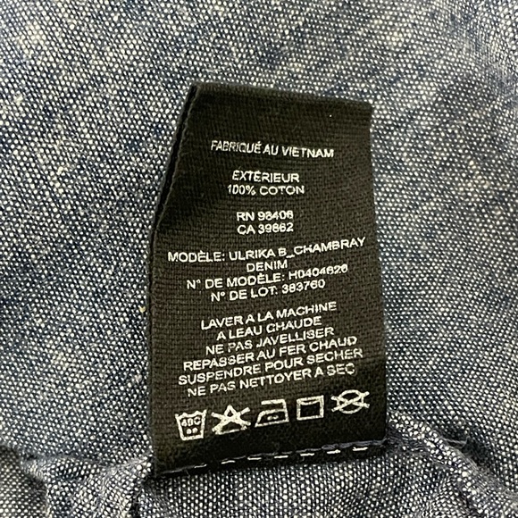 Theory Ulrika B Chambray One Shoulder Mini Dress/ Tunic Size 2 - Picture 9 of 9